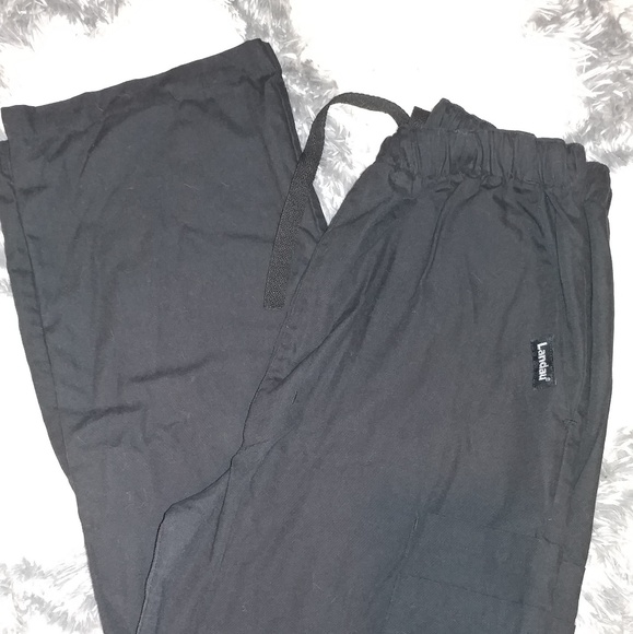 Landau Pants - Landau Unisex Black Scrub Bottoms Black Medium